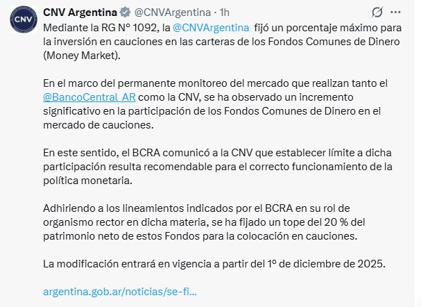 Regulación de Fondos Comunes de Dinero