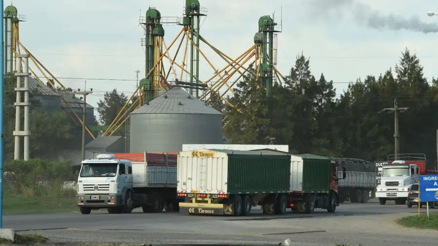 Transporte de granos en camiones