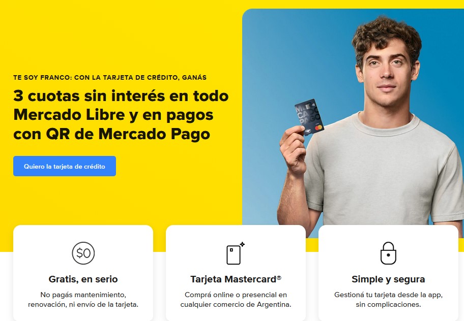 Características de la tarjeta de crédito de Mercado Pago