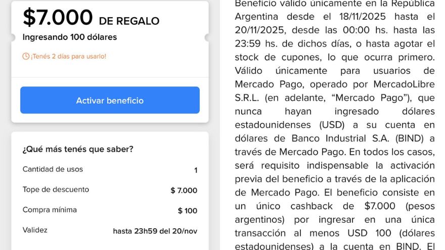 Promoción de Mercado Pago