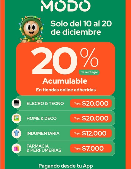 Beneficios de la promoción de MODO