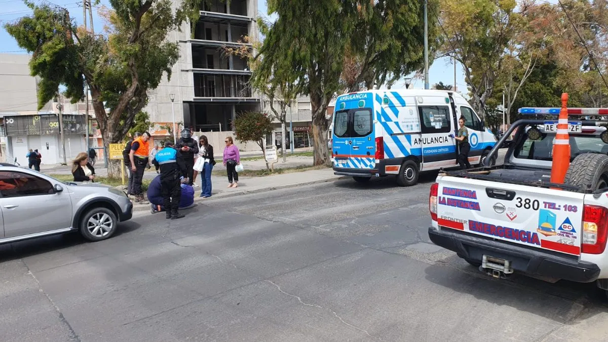 Escena del accidente en Comodoro Rivadavia